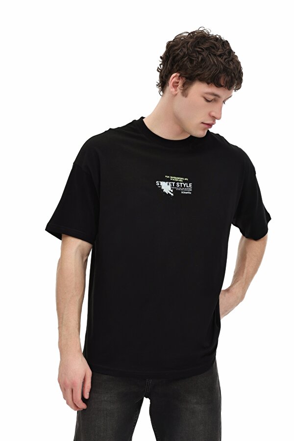 ML STREET 11SLG305 5FX Siyah Erkek Kısa Kol T-Shirt