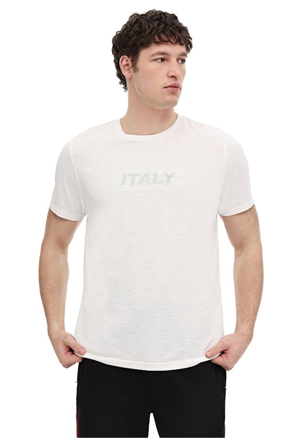 ML SLATE 11ITL1209 6FX Ekru Erkek Kısa Kol T-Shirt - Lumberjack