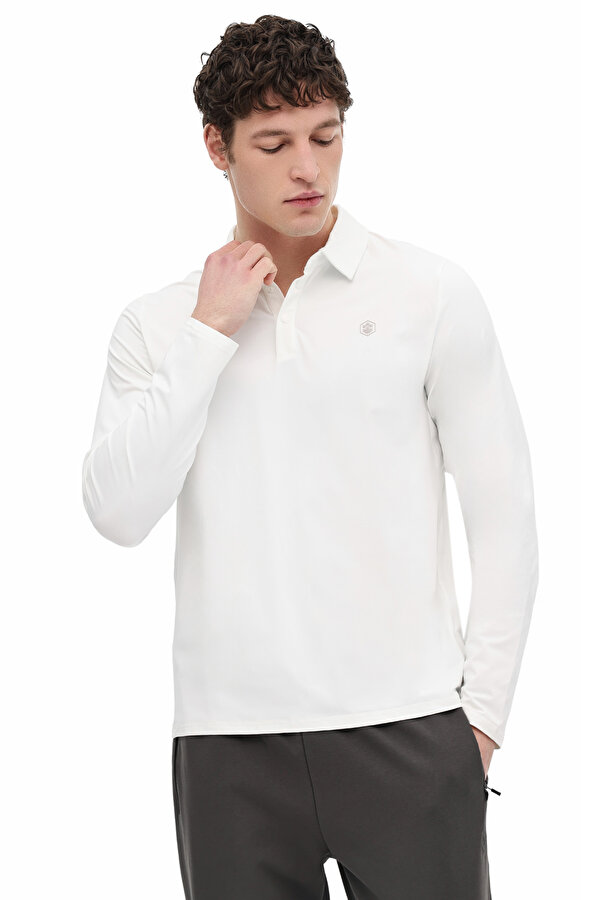 ML TIGER 15ELG1-12 6FX KIRIK BEYAZ Erkek Uzun Kol T-Shirt