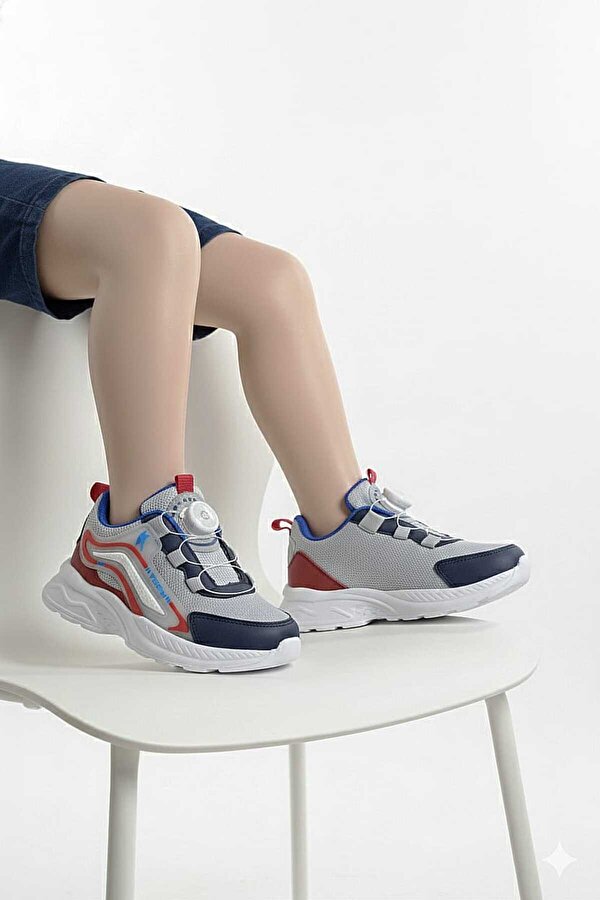 OTOMATİK BAĞCIKLI BUZ LACİVERT ÇOCUK SPOR AYAKKABI