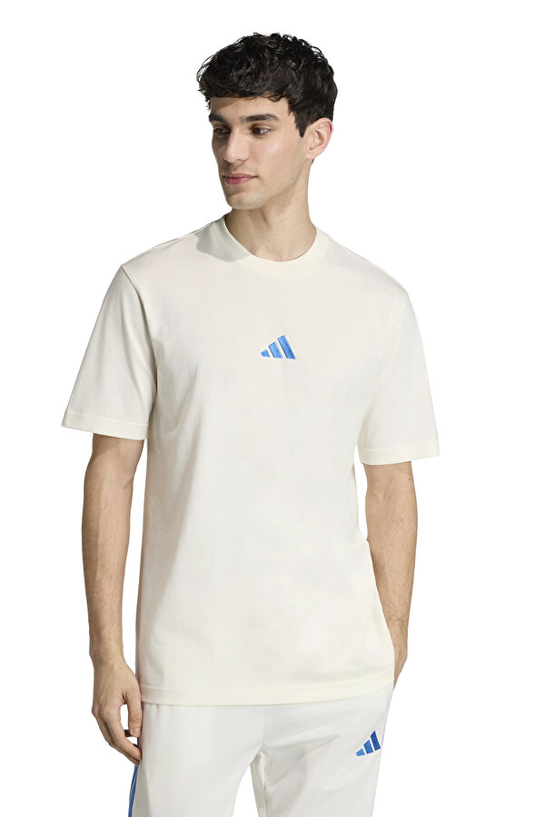 M SL SJ T OWHITE/RAYBLU Beyaz Erkek Kısa Kol T-Shirt