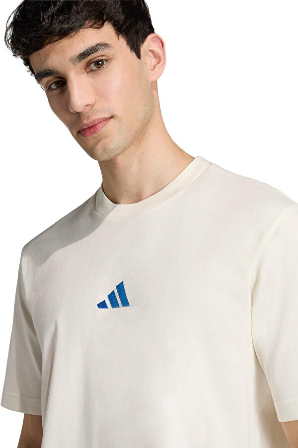 M SL SJ T OWHITE/RAYBLU Beyaz Erkek Kısa Kol T-Shirt