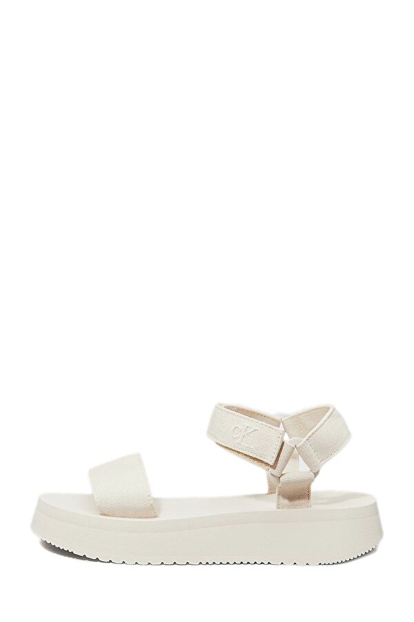 SANDAL VELCRO WEBBING MG Krem Kadın Sandalet