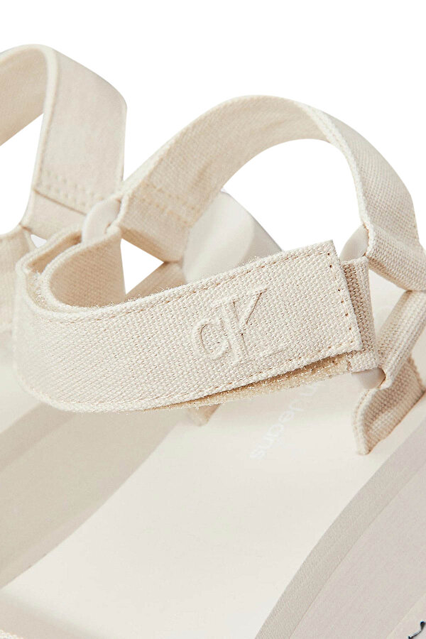 SANDAL VELCRO WEBBING MG Krem Kadın Sandalet