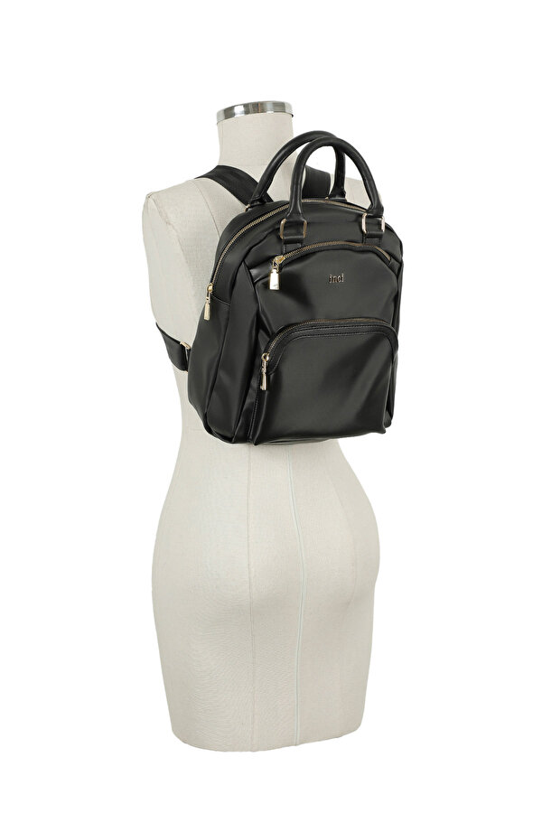 INCI STN LUKS SRT 6FX Siyah Kadın Sırt Çantası