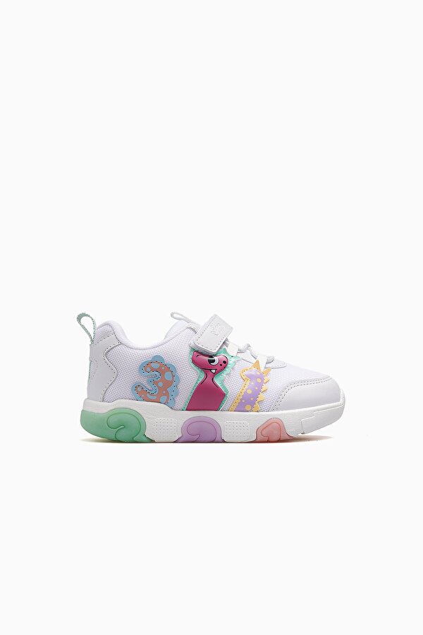 Number Kız Çocuk Hafif Işıklı Spor Ayakkabı 26y 346.160 Pk Beyaz-mint