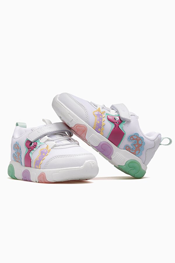 Number Kız Çocuk Hafif Işıklı Spor Ayakkabı 26y 346.160 Pk Beyaz-mint