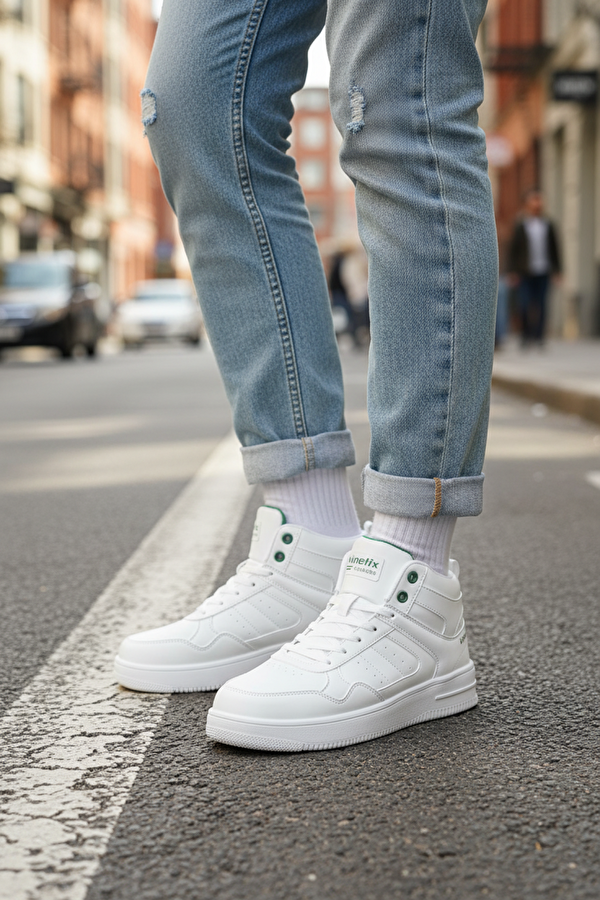 LOWNER PU HI G 6FX Beyaz Unisex High Sneaker