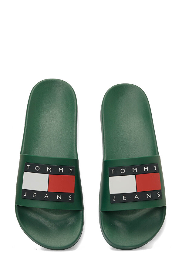 TOMMY JEANS POOL SLIDE ES Yeşil Erkek Terlik