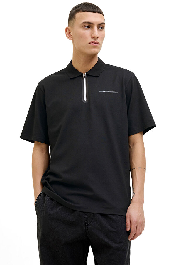 JCOFUSION PIQUE POLO SS S Siyah Erkek Polo Yaka Kısa Kol T-Shirt - 2. Ürüne %50 İndirim