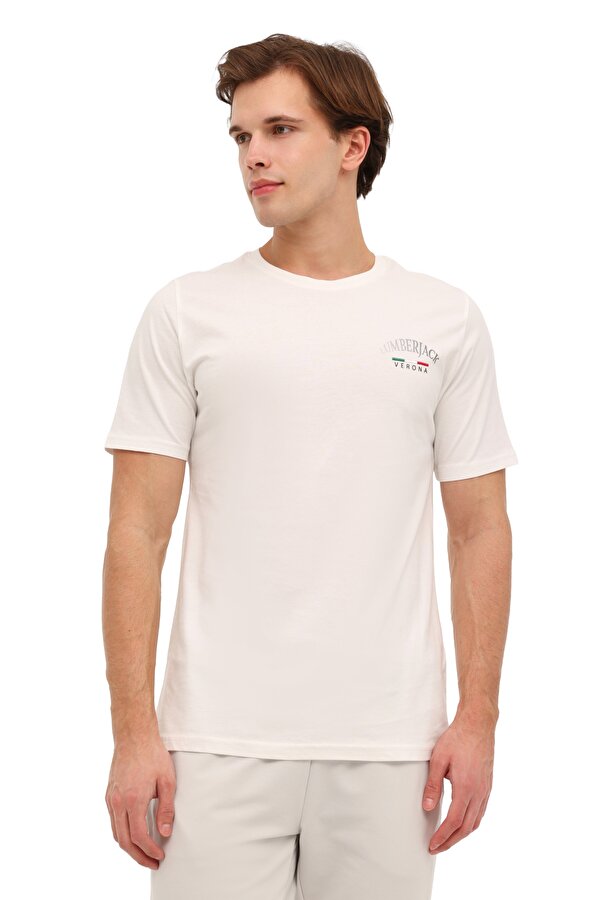 ML EZIO 11ITL1088 6FX Beyaz Erkek Kısa Kol T-Shirt - Lumberjack