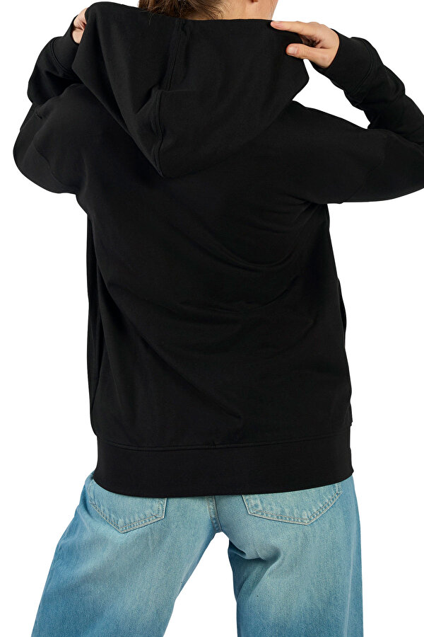 ID SMALL LOGO FULL ZIP HO BLACK Woman 449