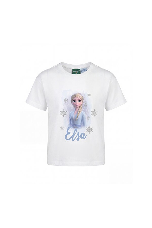 GL FROZEN-1 Beyaz Kız Çocuk Kısa Kol T-Shirt - 2. Ürüne %50 İndirim