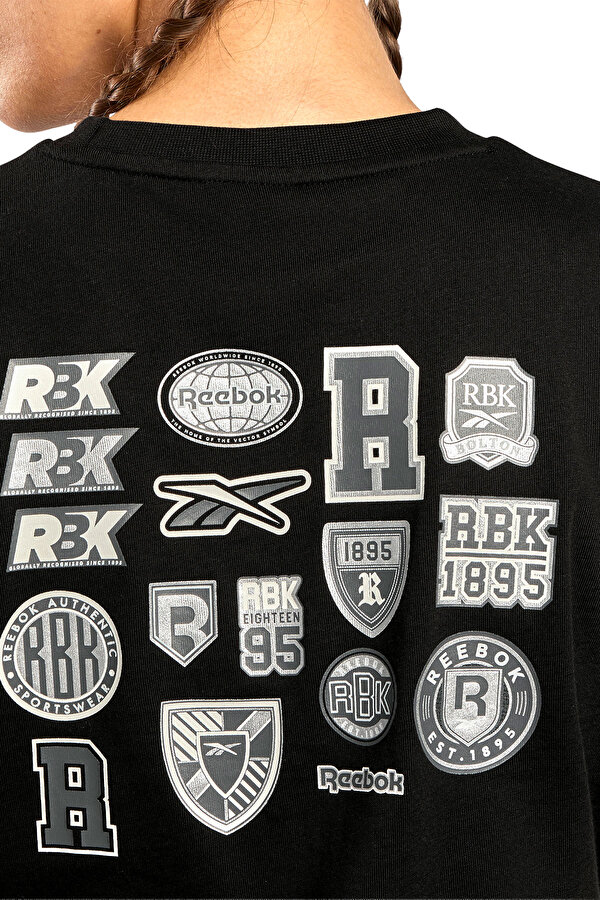 BLENDED PATCHES T-SHIRT BLACK Woman 054