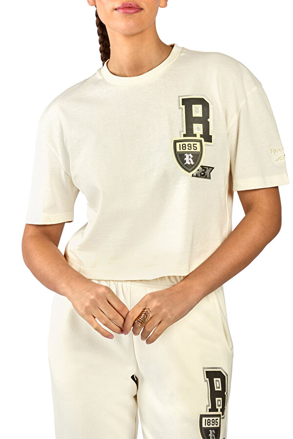 BLENDED PATCHES T-SHIRT ECRU Woman 054