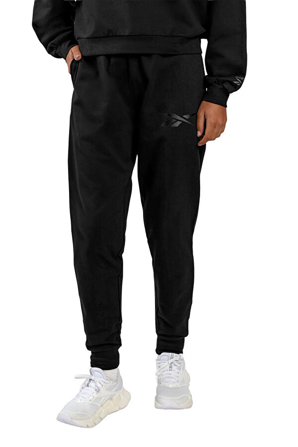 SATIN LOGO JOGGER PANTS BLACK Woman 063