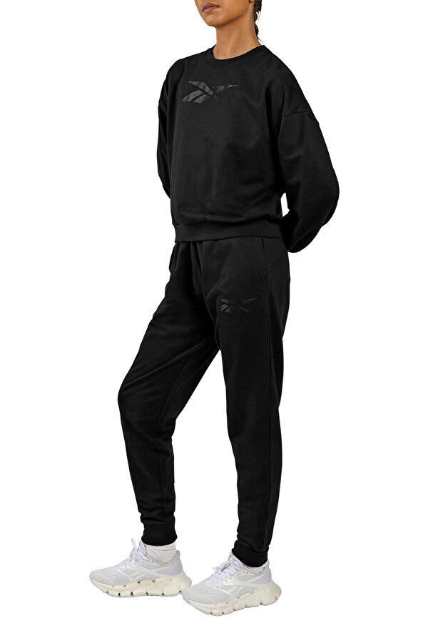 SATIN LOGO JOGGER PANTS BLACK Woman 063