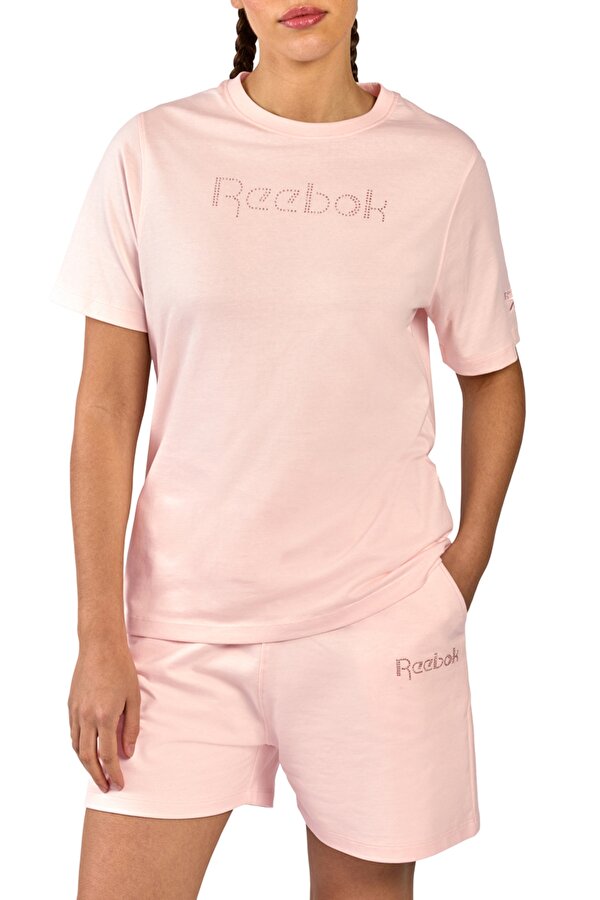 STUDDED LOGO T-SHIRT PINK Woman 054