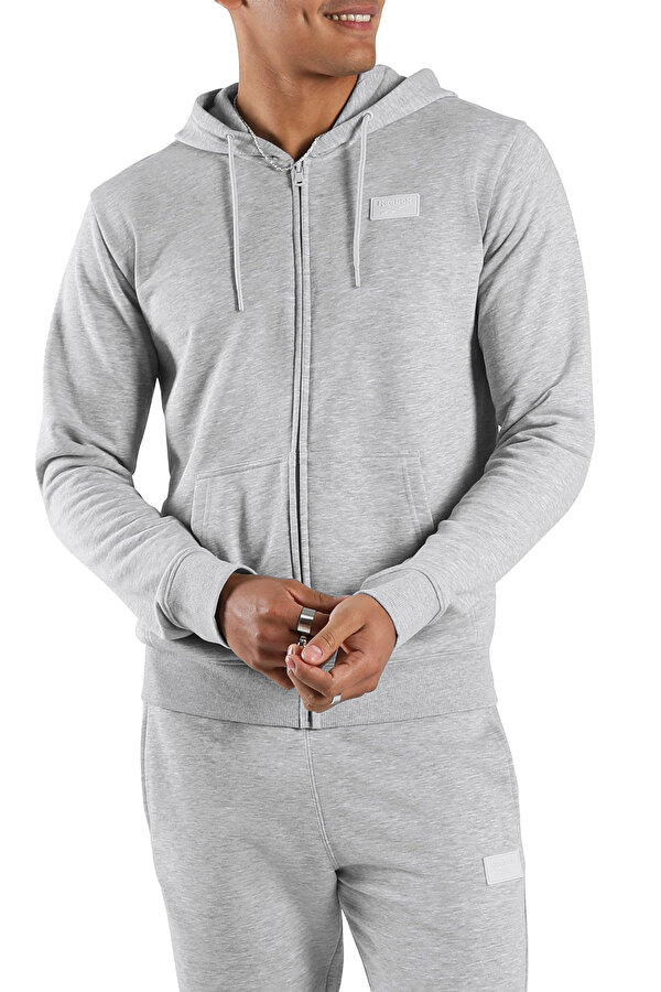 SILICONE BADGE FULL ZIP H GRAY MELANGE Man 449