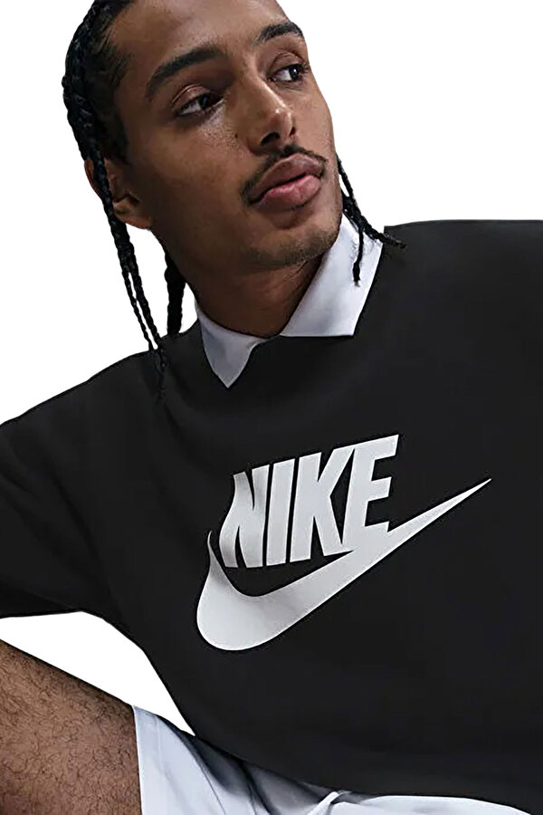 M NK CLUB BB GFX CREW BLACK Man 060