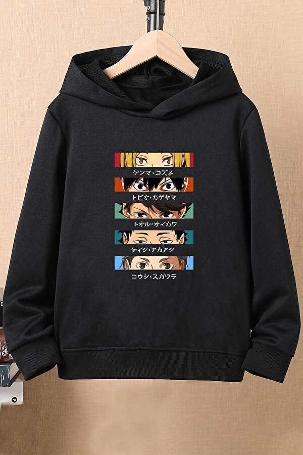 Unisex Cosplay Haikyuu Baskılı Sweatshirt - 3 Al 1 Öde