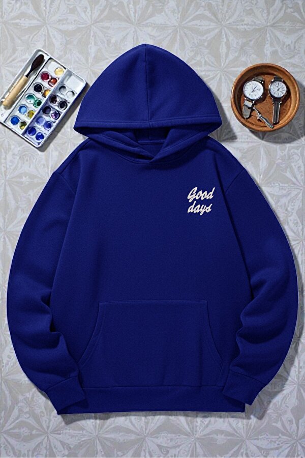 Unisex Good Days Baskılı Oversize Sweatshirt - 3 Al 1 Öde