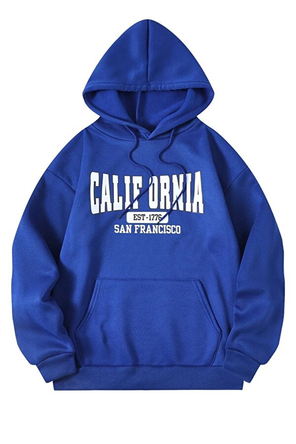 Unisex California Baskılı Sweatshirt - 3 Al 1 Öde