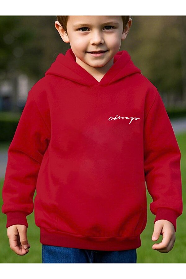 Chicago Baskılı Oversize Çocuk Sweatshirt - 3 Al 1 Öde
