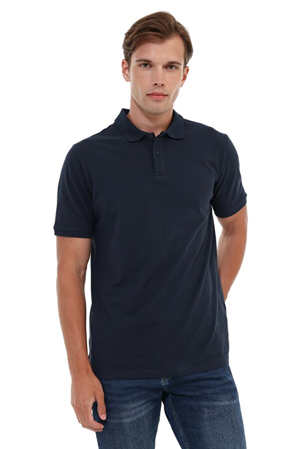 Kısa Kol T-Shirt Erkek Lacivert MB 12SN328 T-SHIRT