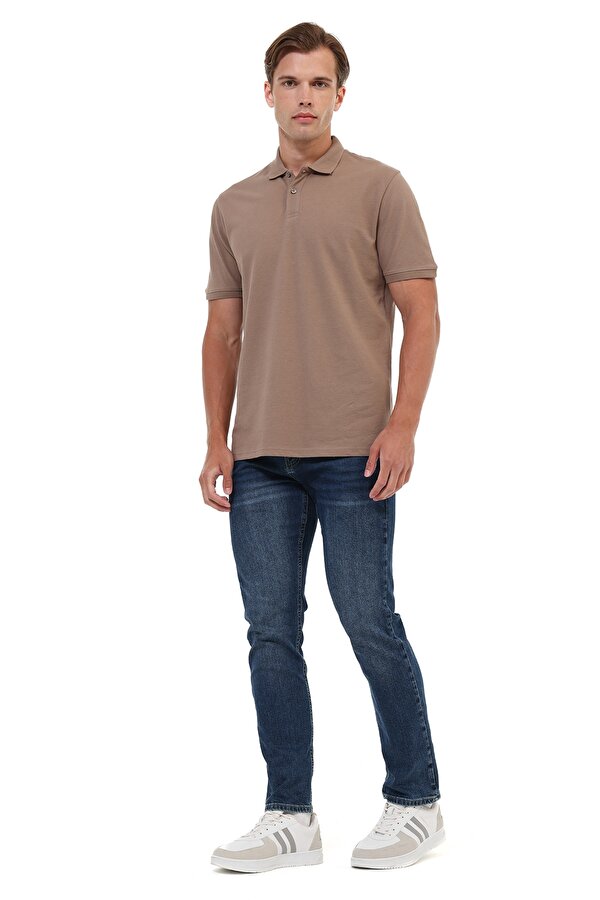 Kısa Kol T-Shirt Erkek Açık Kahve MB 12SN328 T-SHIRT