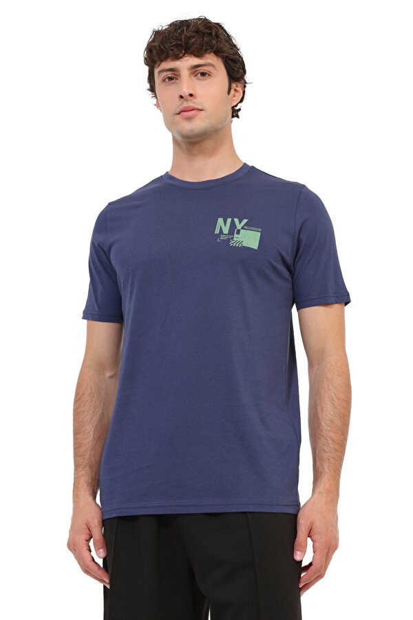Kısa Kol T-Shirt Erkek Lacivert ML YORK 11KMS01