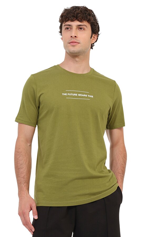 Kısa Kol T-Shirt Erkek Haki ML FUTURE 11KMS03