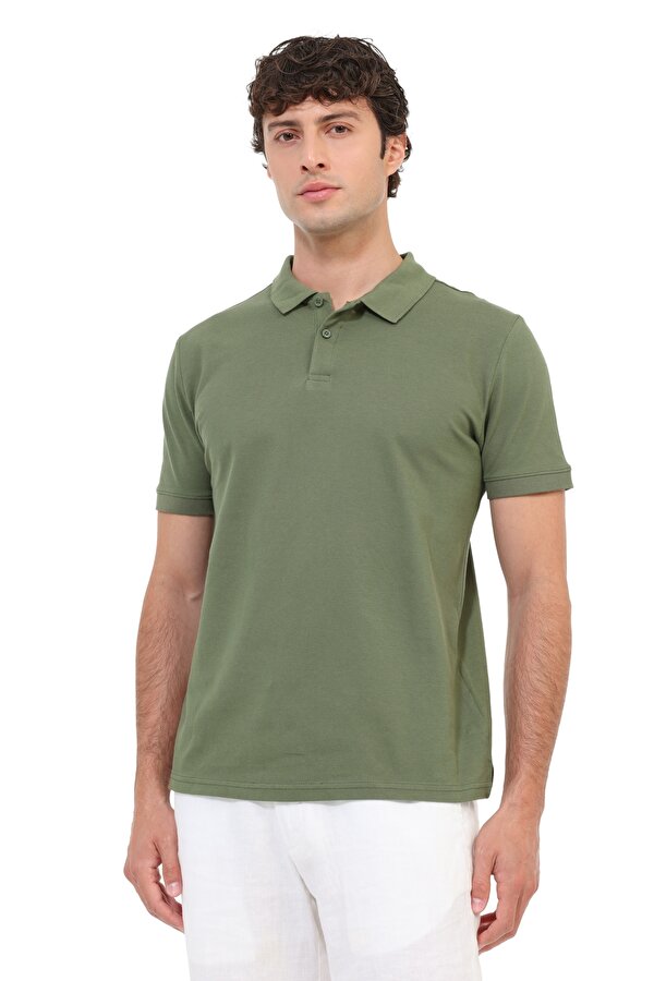 Polo Yaka Kısa Kol T-Shirt Erkek Yeşil MB PAM 12SN328