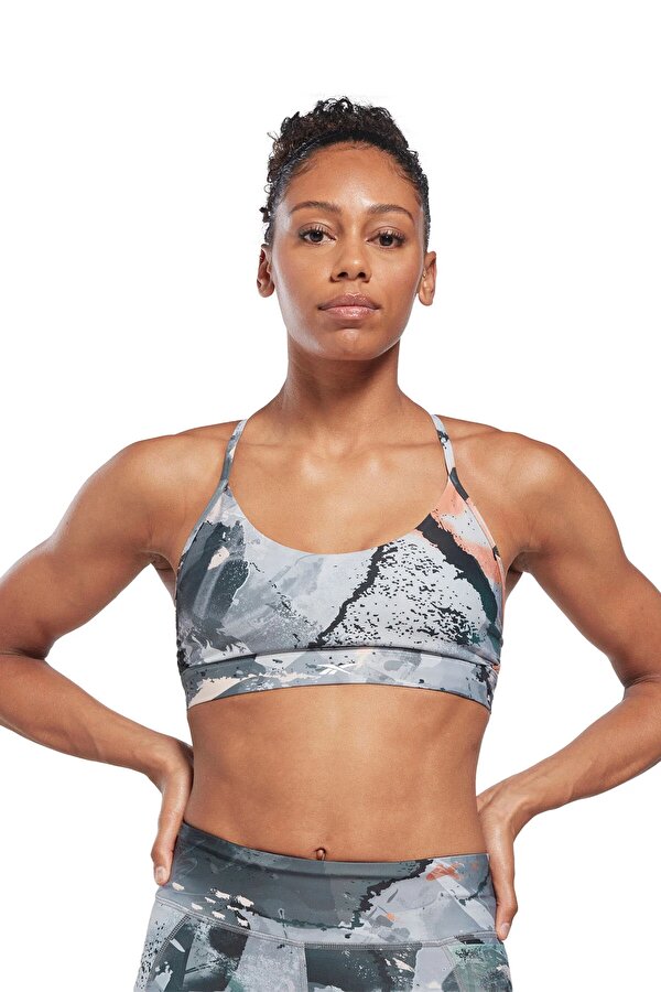 Reebok Lux Strappy Bra Aop Серый 016 Женщина Топ
