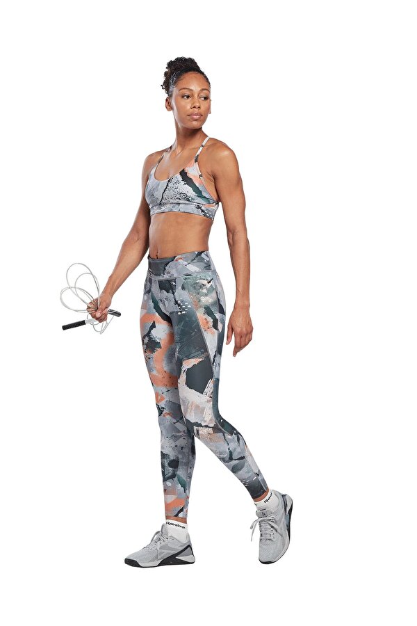 Reebok Lux Strappy Bra Aop Серый 016 Женщина Топ