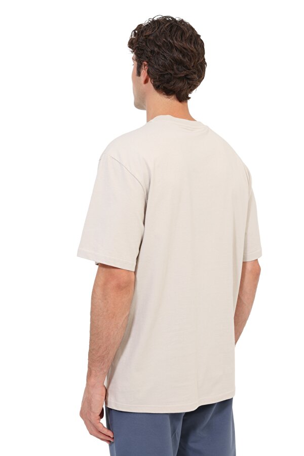 Kısa Kol T-Shirt Erkek Bej MB 11RICK