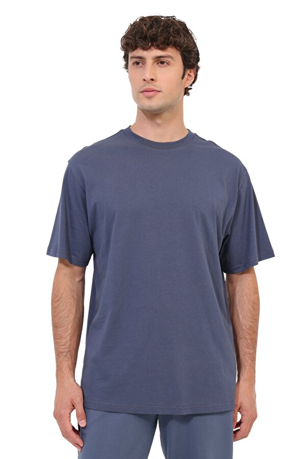 Kısa Kol T-Shirt Erkek İndigo MB 11RICK