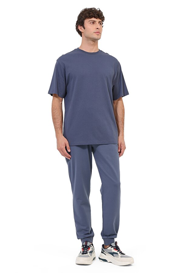 Kısa Kol T-Shirt Erkek İndigo MB 11RICK