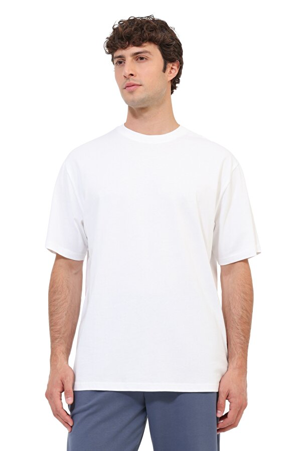 Kısa Kol T-Shirt Erkek Beyaz MB 11RICK