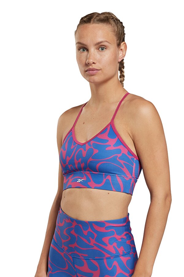 Reebok Wor Aop Tri Back Bra Розовый Женщина Топ
