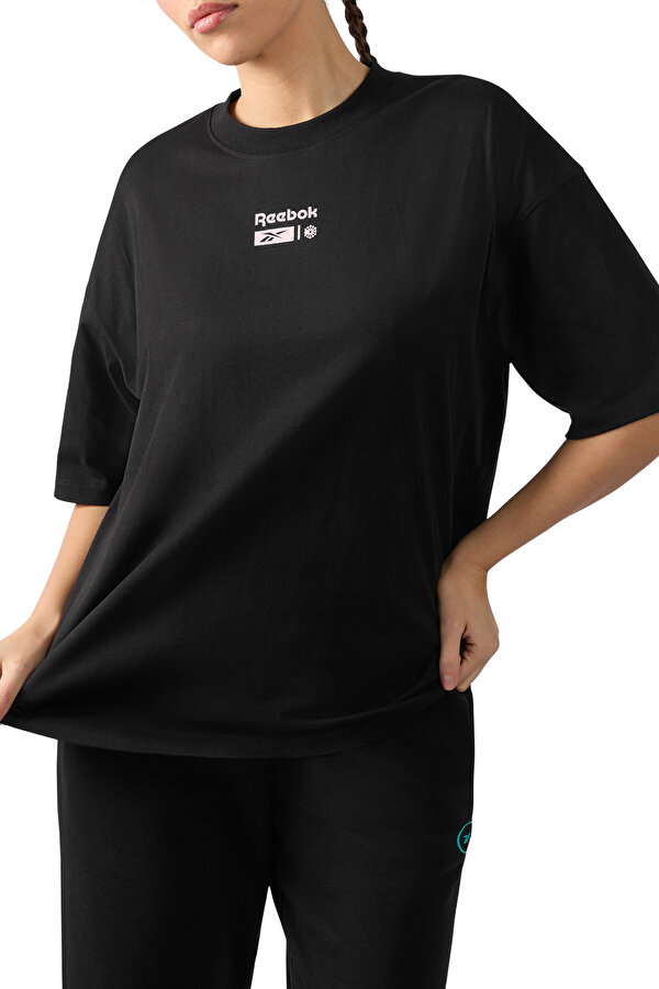 Reebok Bm Boxy T-Shirt Черный Женщина Футболка