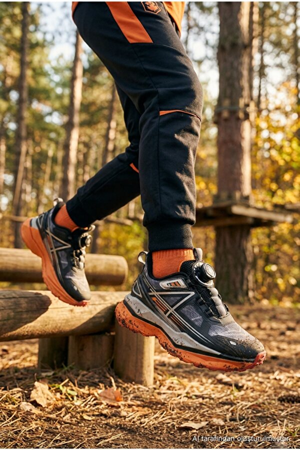 こまり　23冊 SNAPPY Siyah Erkek Çocuk Spor Ayakkabı - Lumberjack