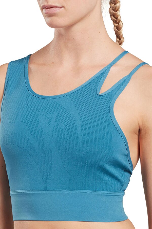 Knit Training Crop BLUE Woman 046