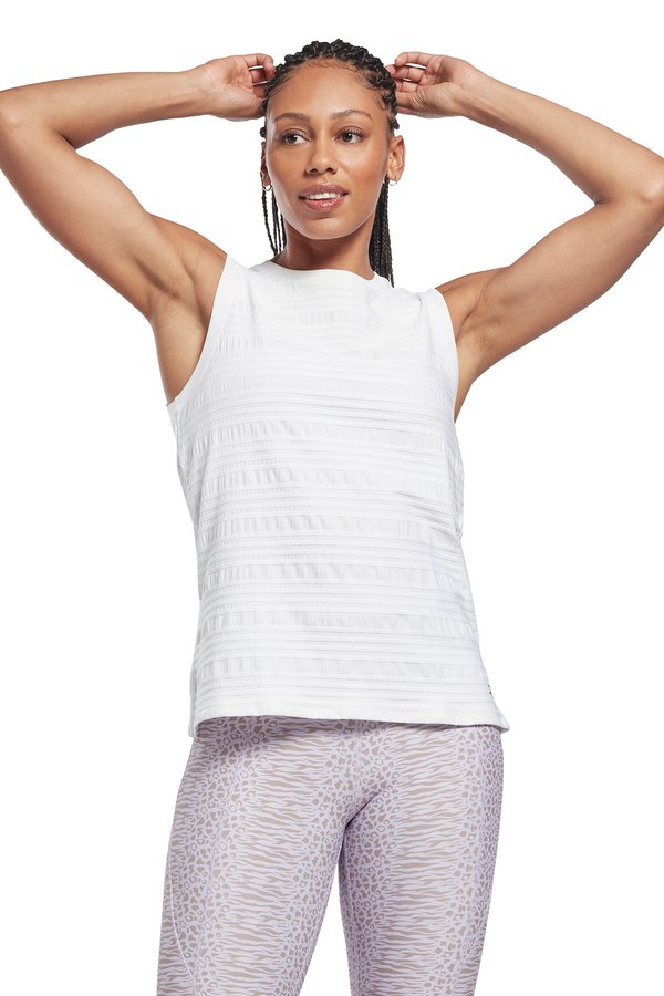 Perforated Tank WHITE Woman 046