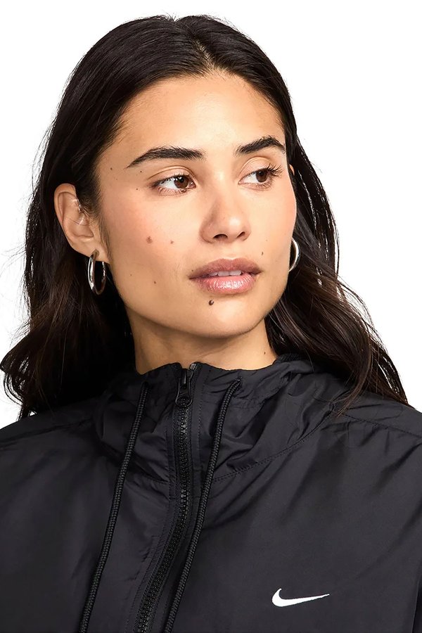 W NSW ESSNTL UV WVN JKT H BLACK Woman 047