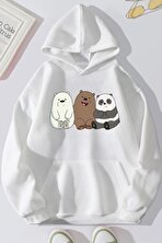 Unisex Kafadar Ayılar Baskılı Sweatshirt - 3 Al 1 Öde