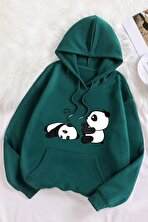 Unisex Panda Baskılı Oversize Sweatshirt - 3 Al 1 Öde
