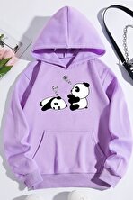 Unisex Panda Baskılı Oversize Sweatshirt - 3 Al 1 Öde