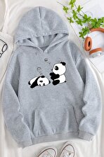 Unisex Panda Baskılı Oversize Sweatshirt - 3 Al 1 Öde