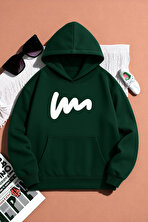 Unisex W Baskılı Oversize Sweatshirt - 3 Al 1 Öde